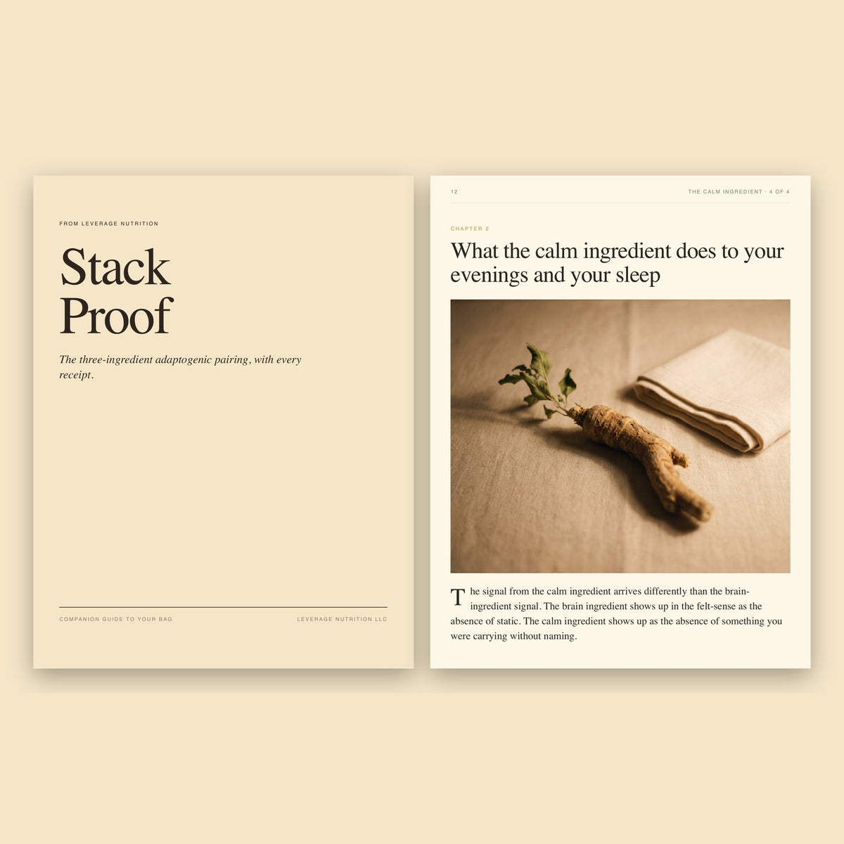 Inside The Adaptogen Dossier: cover and the ashwagandha chapter