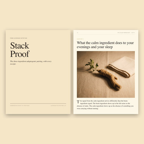 Inside The Adaptogen Dossier: cover and the ashwagandha chapter